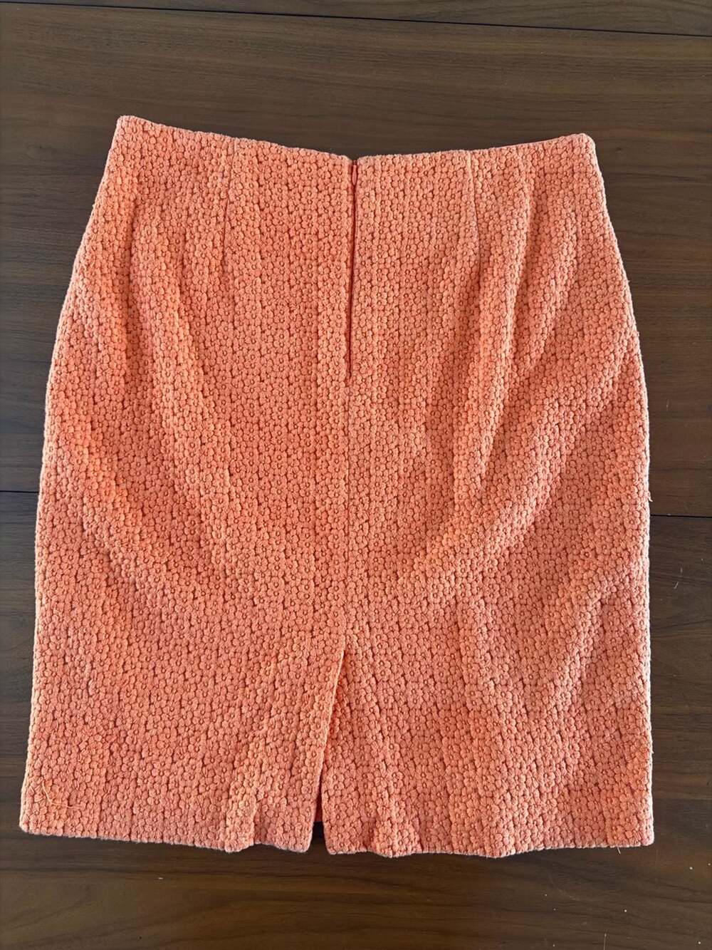 Ann Taylor Orange Floral Embroidered Pencil Skirt Size 12 - Picture 5 of 5